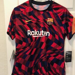 New FC Barcelona Soccer Football Jersey Size M Womens Geometric Training Rakuten